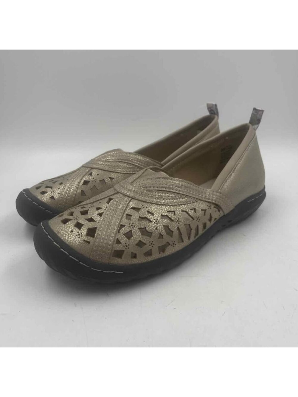 JBU Women's Shoe Size 9W Gold Laser Cut Dress Shoes